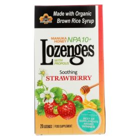 Pacific Resources International Manuka Honey Lozenges, Soothing Strawberry - 1 Each - 20 Ct