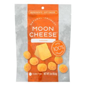 Moon Cheese's Cheddar Dehydrated Cheese Snack - Case Of 12 - 2 Oz