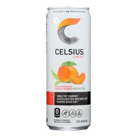 Celcius Live Fit Peach Mango Non-carbonated Green Tea - Case Of 12 - 12 Fz