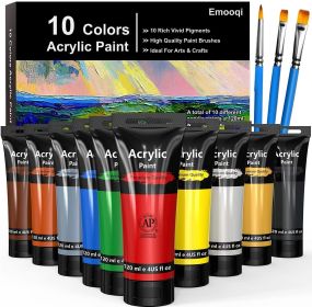 120ml 10-color acrylic paint set 10 tubes 4 oz