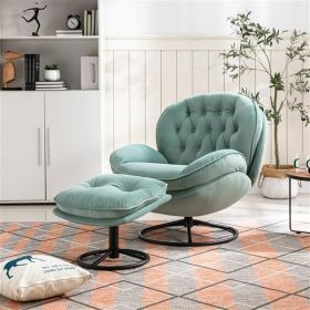 Accent chair TV Chair Living room Chair with Ottoman-TEAL