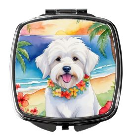 NEW Coton de Tulear Luau Compact Mirror Decorative Travel Makeup Mirror for Women Girls Gifts Pocket Makeup Mirror Folding Handheld