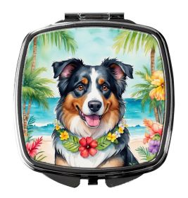 NEW Australian Shepherd Luau Compact Mirror Decorative Travel Makeup Mirror for Women Girls Gifts Pocket Makeup Mirror Folding Handheld