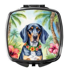 NEW Bluetick Coonhound Luau Compact Mirror Decorative Travel Makeup Mirror for Women Girls Gifts Pocket Makeup Mirror Folding Handheld