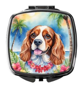 NEW Cavalier Spaniel Luau Compact Mirror Decorative Travel Makeup Mirror for Women Girls Gifts Pocket Makeup Mirror Folding Handheld