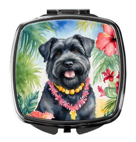 NEW Bouvier des Flandres Luau Compact Mirror Decorative Travel Makeup Mirror for Women Girls Gifts Pocket Makeup Mirror Folding Handheld