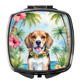 NEW Beagle Luau Compact Mirror Decorative Travel Makeup Mirror for Women Girls Gifts Pocket Makeup Mirror Folding Handheld