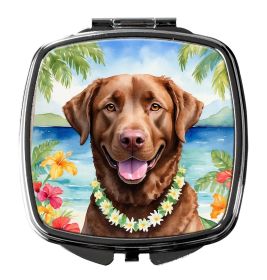 NEW Chesapeake Bay Retriever Luau Compact Mirror Decorative Travel Makeup Mirror for Women Girls Gifts Pocket Makeup Mirror Folding Handheld