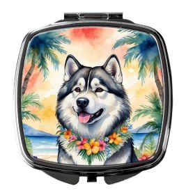 NEW Alaskan Malamute Luau Compact Mirror Decorative Travel Makeup Mirror for Women Girls Gifts Pocket Makeup Mirror Folding Handheld