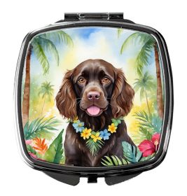 NEW Boykin Spaniel Luau Compact Mirror Decorative Travel Makeup Mirror for Women Girls Gifts Pocket Makeup Mirror Folding Handheld