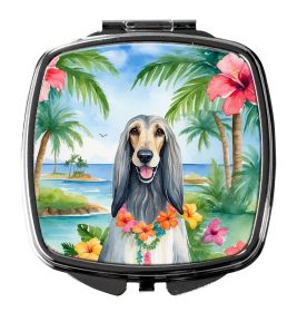 NEW Afghan Hound Luau Compact Mirror Decorative Travel Makeup Mirror for Women Girls Gifts Pocket Makeup Mirror Folding Handheld