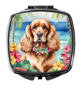 NEW Cocker Spaniel Luau Compact Mirror Decorative Travel Makeup Mirror for Women Girls Gifts Pocket Makeup Mirror Folding Handheld