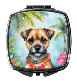 NEW Border Terrier Luau Compact Mirror Decorative Travel Makeup Mirror for Women Girls Gifts Pocket Makeup Mirror Folding Handheld