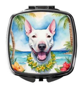 NEW Bull Terrier Luau Compact Mirror Decorative Travel Makeup Mirror for Women Girls Gifts Pocket Makeup Mirror Folding Handheld