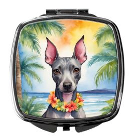 NEW American Hairless Terrier Luau Compact Mirror Decorative Travel Makeup Mirror for Women Girls Gifts Pocket Makeup Mirror Folding Handheld