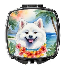 NEW American Eskimo Luau Compact Mirror Decorative Travel Makeup Mirror for Women Girls Gifts Pocket Makeup Mirror Folding Handheld