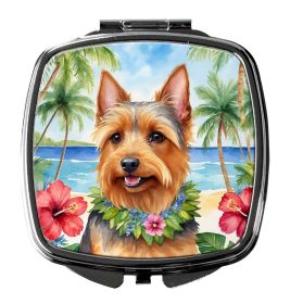 NEW Australian Terrier Luau Compact Mirror Decorative Travel Makeup Mirror for Women Girls Gifts Pocket Makeup Mirror Folding Handheld