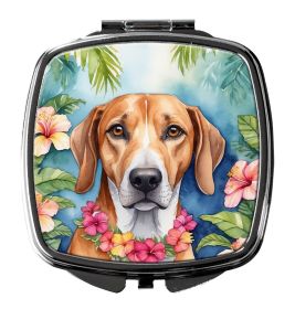 NEW American Foxhound Luau Compact Mirror Decorative Travel Makeup Mirror for Women Girls Gifts Pocket Makeup Mirror Folding Handheld