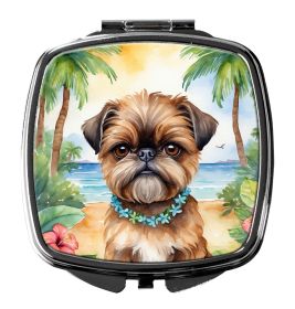 NEW Brussels Griffon Luau Compact Mirror Decorative Travel Makeup Mirror for Women Girls Gifts Pocket Makeup Mirror Folding Handheld (Default: Default)