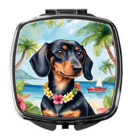 NEW Dachshund Luau Compact Mirror Decorative Travel Makeup Mirror for Women Girls Gifts Pocket Makeup Mirror Folding Handheld (Default: Default)