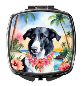 NEW Borzoi Luau Compact Mirror Decorative Travel Makeup Mirror for Women Girls Gifts Pocket Makeup Mirror Folding Handheld (Default: Default)