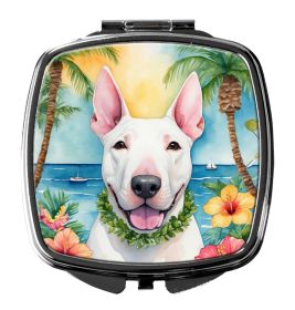 NEW English Bull Terrier Luau Compact Mirror Decorative Travel Makeup Mirror for Women Girls Gifts Pocket Makeup Mirror Folding Handheld (Default: Default)